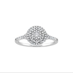 Diamond Engagement Ring in 10K Yellow & White Gold